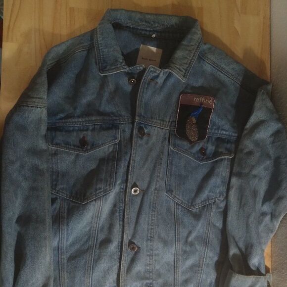 Basic House Plumes Colore'es Denim Jean Jacket - Picture 5 of 9